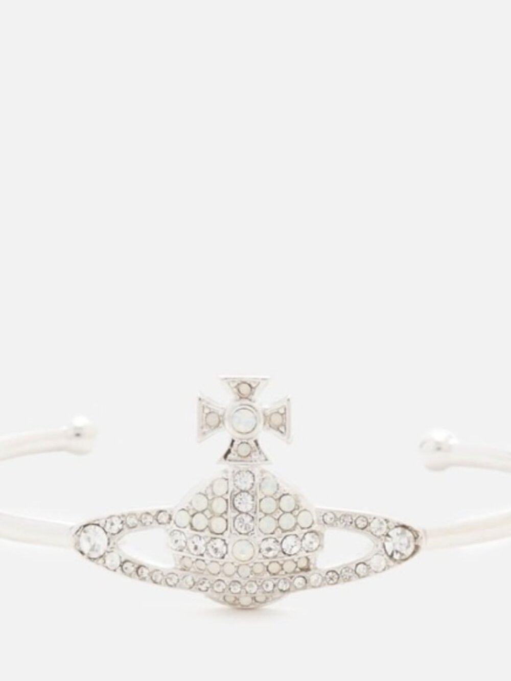 Rare! Vivienne Westwood Women's Kika Open Bangle - White Opal
